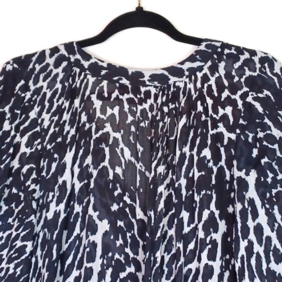 ♥️BUNDLE ONLY ♥️ROMAN'S  BLACK & TAN CHEETAH BUTTON DOWN SHIRT DRESS SZ 12 - Picture 5 of 10